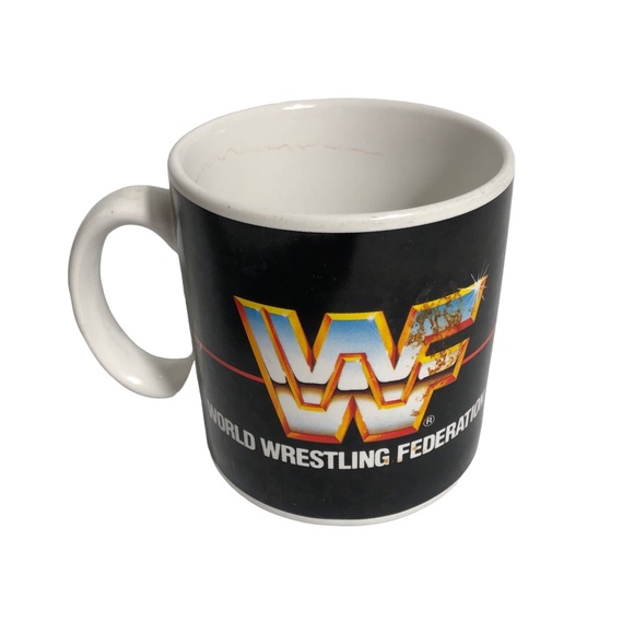Vintage WWF RARE 1990 Hilk Hogan Python Power Coffee Mug - Picture 2 of 3